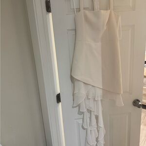 BCBGMaxAzria White Strapless Dress